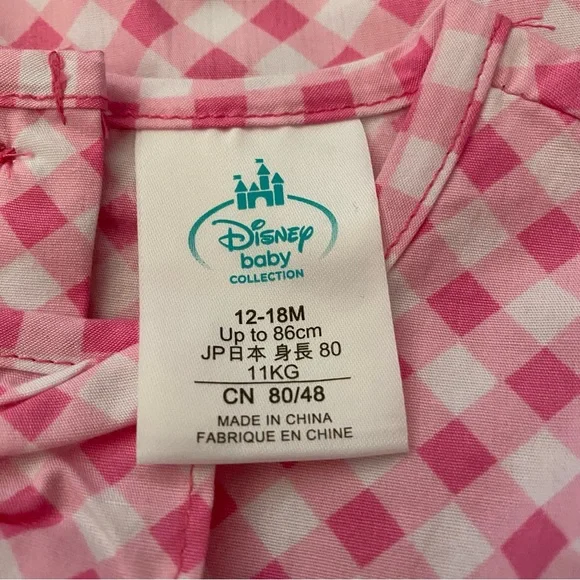 Disney Store Minnie Mouse Pink Gingham Jumpsuit - Picture 6 of 8